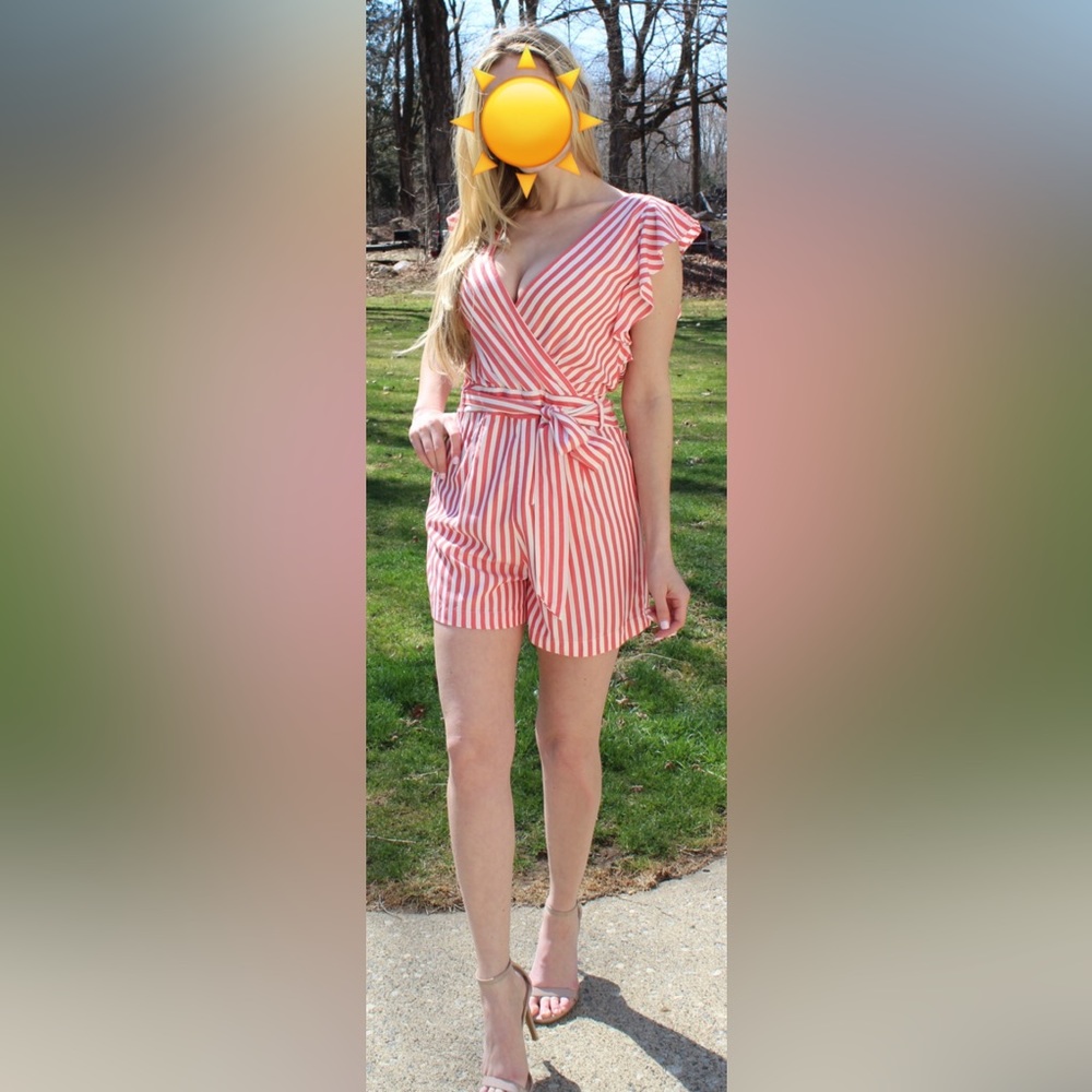 LOFT Candystripe Petite Romper